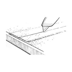 Trim overlapped cloth illustration
