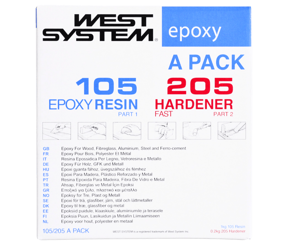 105/205 west system epoxy a pack