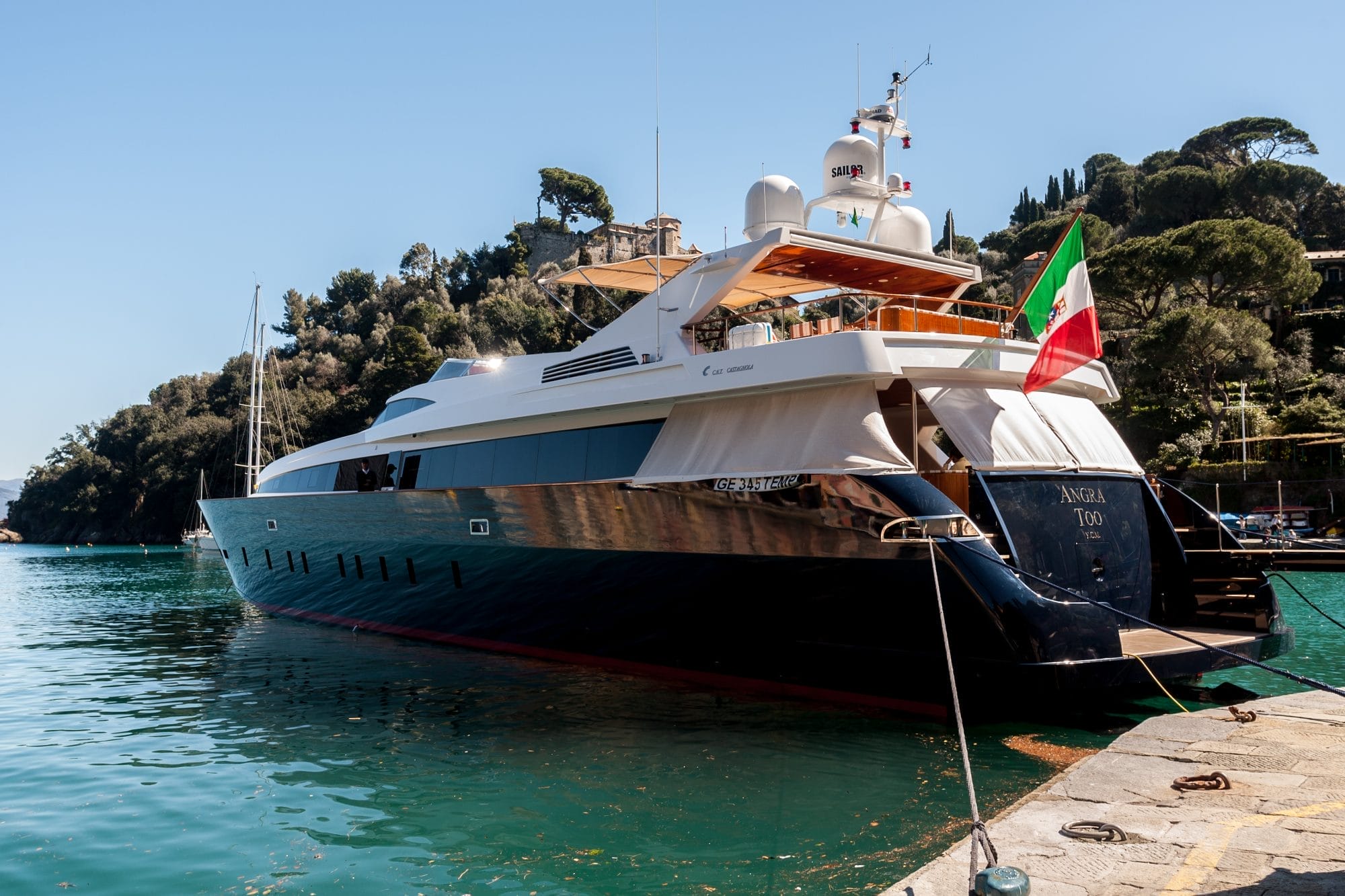 Angra Too Yacht on the water in harbor